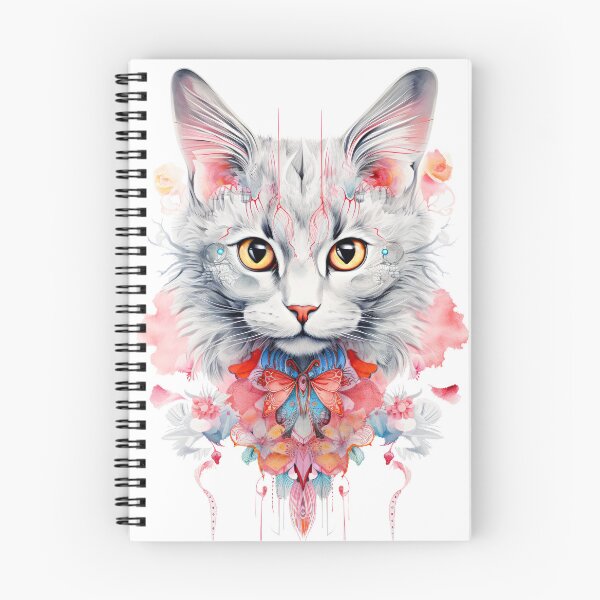 Item preview, Cat Pink Flowers designed and sold by MagicColorPrint.