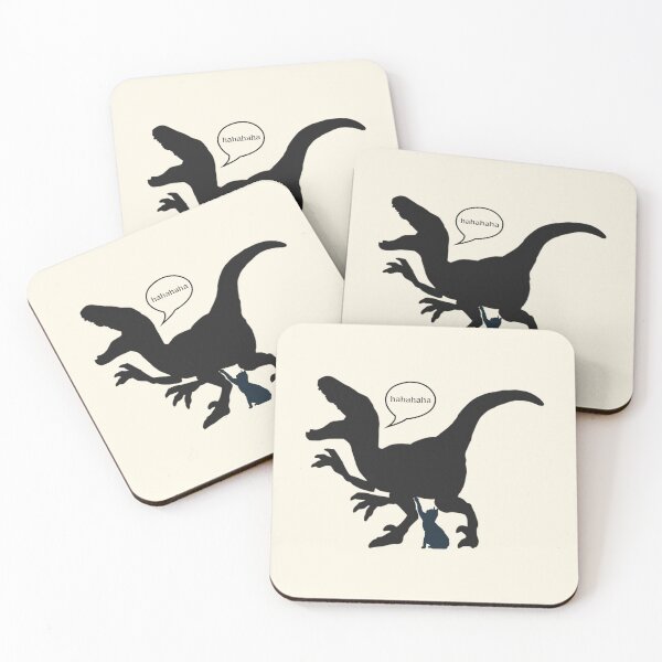 Item preview, Tickling Dinosaur - Funny T. rex and Cat Silhouette designed and sold by kcaandwu.