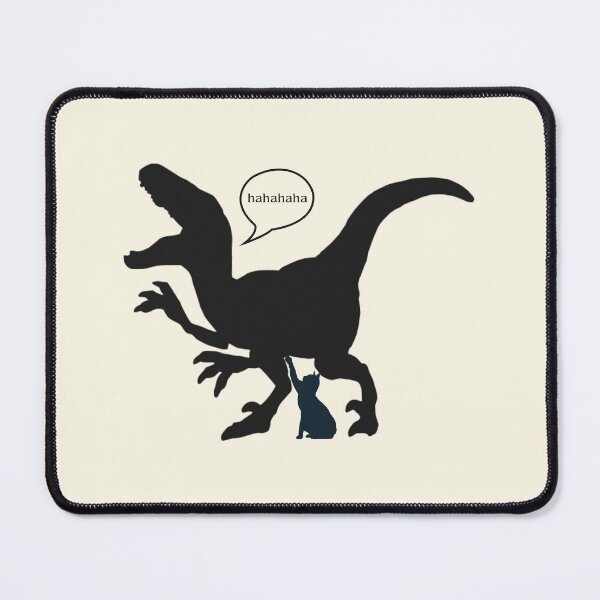 Item preview, Tickling Dinosaur - Funny T. rex and Cat Silhouette designed and sold by kcaandwu.