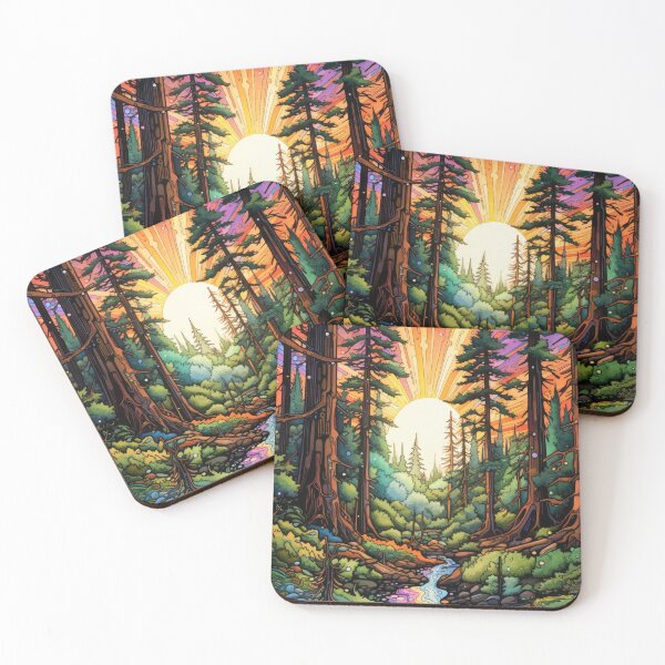 Item preview, Redwood Forest Psychedelic Art  designed and sold by VisionDuke.