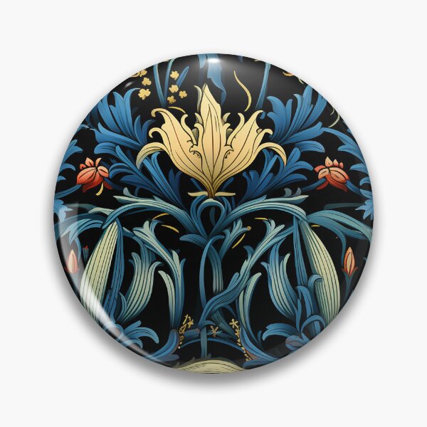 Artikelvorschau, Kunstwerk inspiriert von William Morris' Schlangenkopf-Blumenmuster entworfen und verkauft von lantasticdesign.