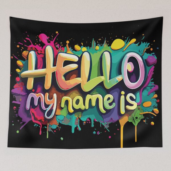 Item preview, Graffiti Hello My Name Colorful Design designed and sold by limos.