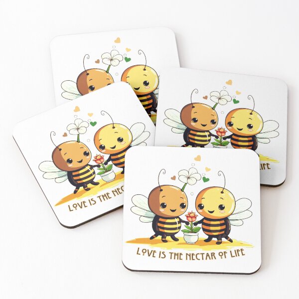 Item preview, Love is the Nectar of Life, so says these Bees designed and sold by BeHappyGoLucky.