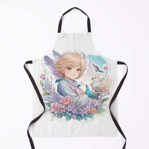 Item preview, Adorable Anime Boy and Feathered Companion designed and sold by CuteArt5639.