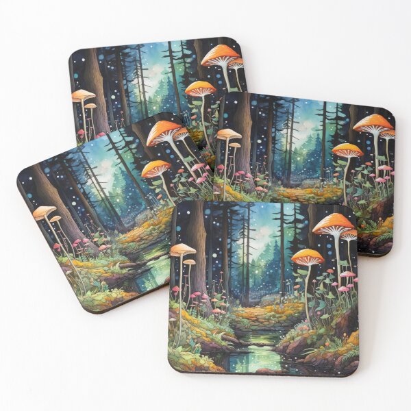 Item preview, Fantasy Magic Forest in Watercolor and Ink  designed and sold by VisionDuke.