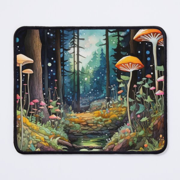 Item preview, Fantasy Magic Forest in Watercolor and Ink designed and sold by VisionDuke.