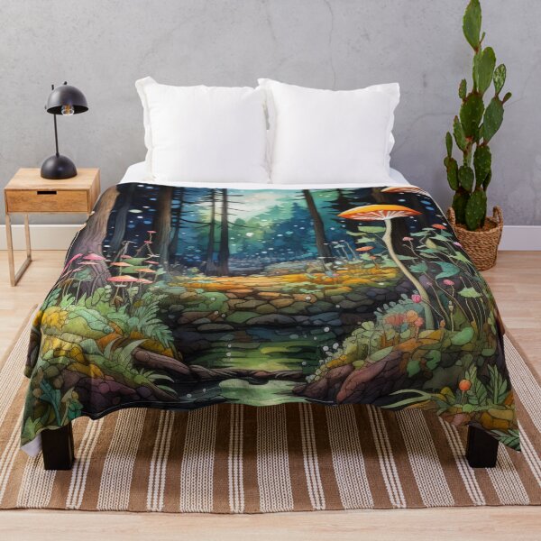 Item preview, Fantasy Magic Forest in Watercolor and Ink designed and sold by VisionDuke.