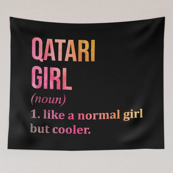 Item preview, Qatari Girl Definition Qatar in Watercolor designed and sold by XCIV.