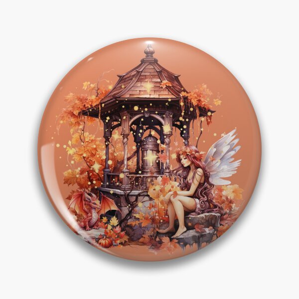 Item preview, Ilustración de fantasía de otoño de dragón de hadas designed and sold by SpookyBat.