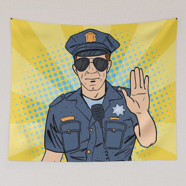 Item preview, Cool Policeman. Serious Police Officer. Pop Art.  designed and sold by ivector.