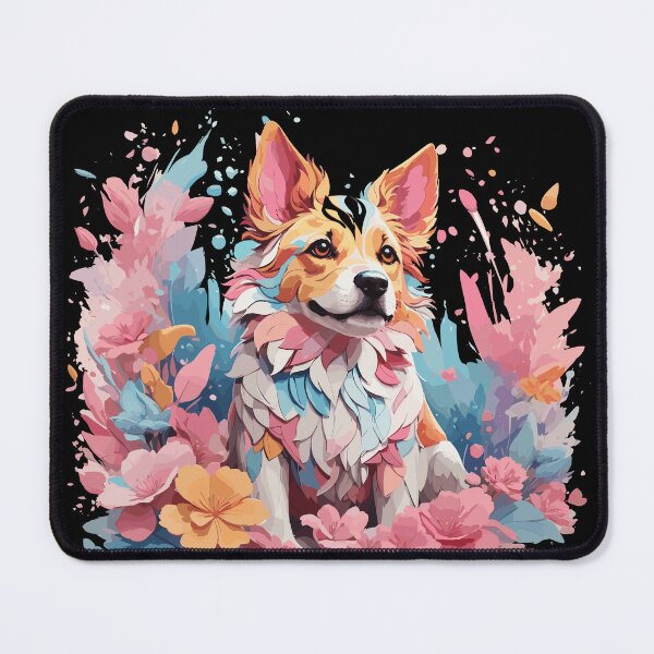 Item preview, cute dog and flower designed and sold by Fernz8223.