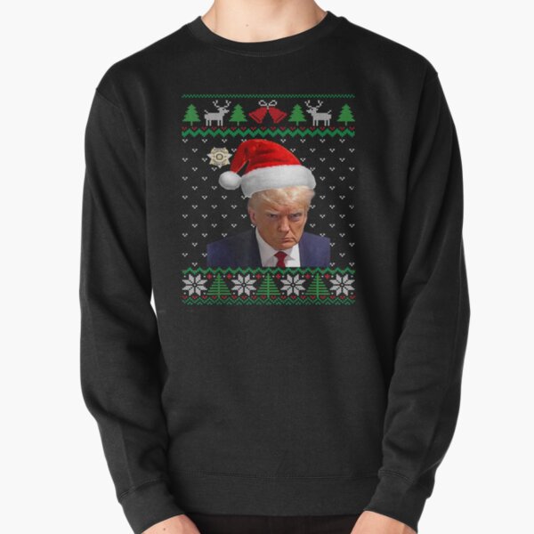 Item preview, Official Donald Trump Mug Shot Ugly Christmas T-Shirt, Trump Mug Shot Crew Neck Christmas Sweatshirt, Instant Camera, Ugly Sweater, Holiday Party Shirt designed and sold by conne89.