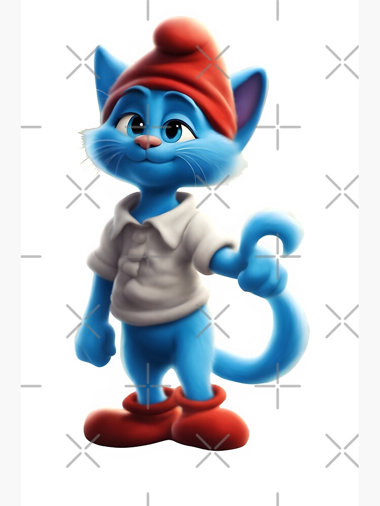 Cute Little Smurf Cat Poster for Sale by sklstore