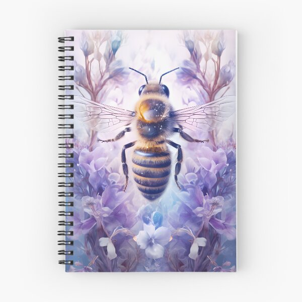 Item preview, Bee on purple flowers designed and sold by etherealalchemy.