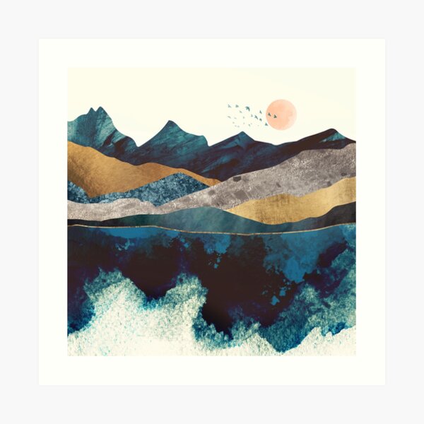 Blue Mountain Reflection Art Print