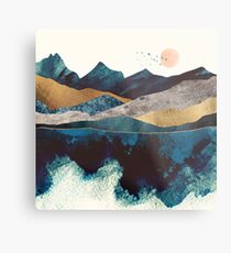 Blue Mountain Reflection Metal Print