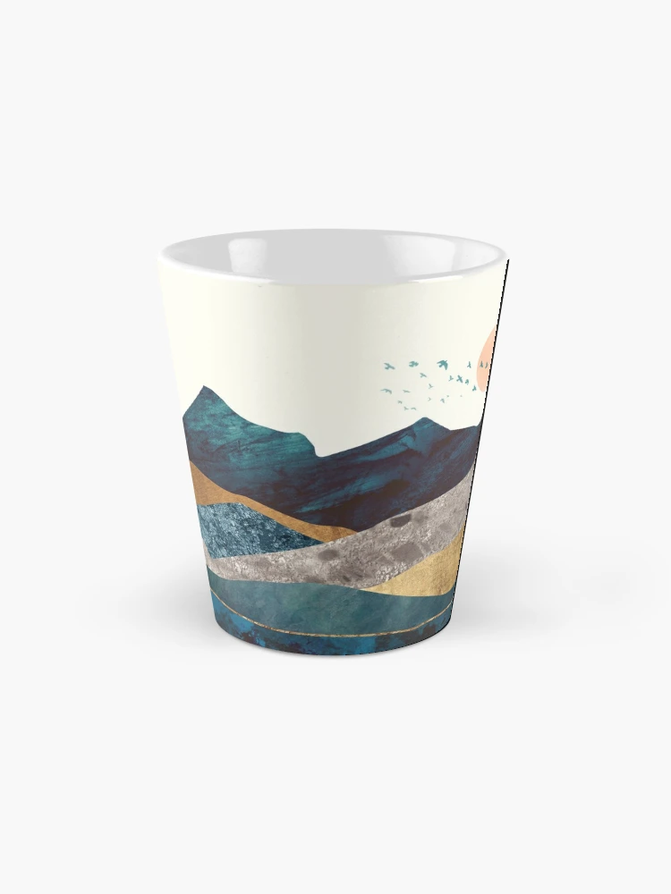 Trendy blue marbling golden art Coffee Mug by Zeinab