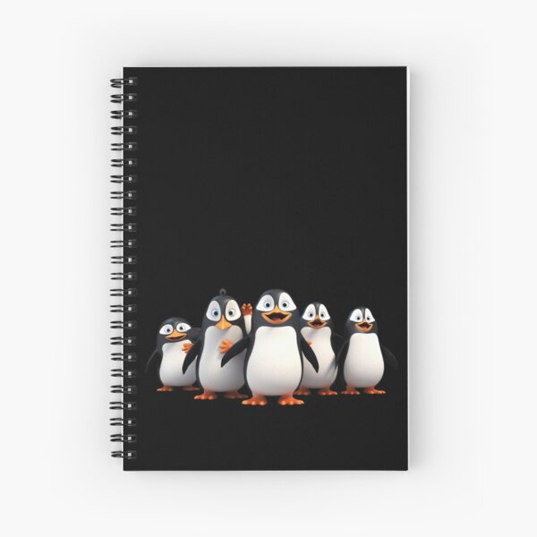Personalized Penguin Notebook No Lines, Lined or Unlined Spiral Softcover  Book, Art Book Sketchbook, Animal Notebooks Cute