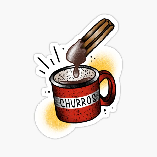 Churros with chocolate Sticker