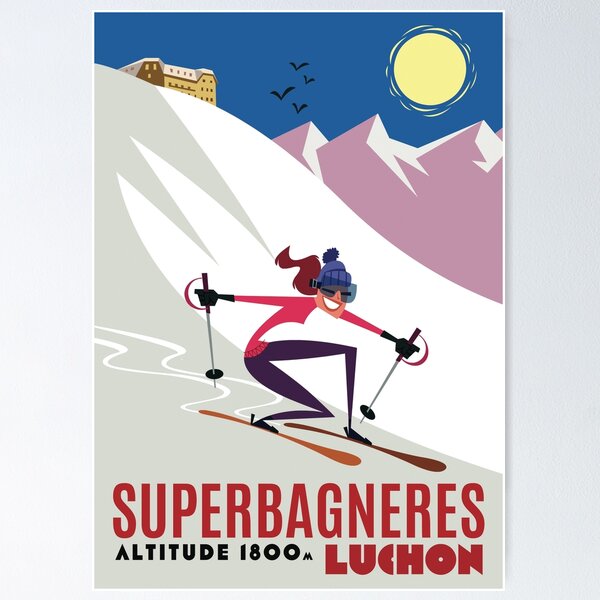 Item preview, Superbagneres-Luchon ski poster designed and sold by GAGodel.