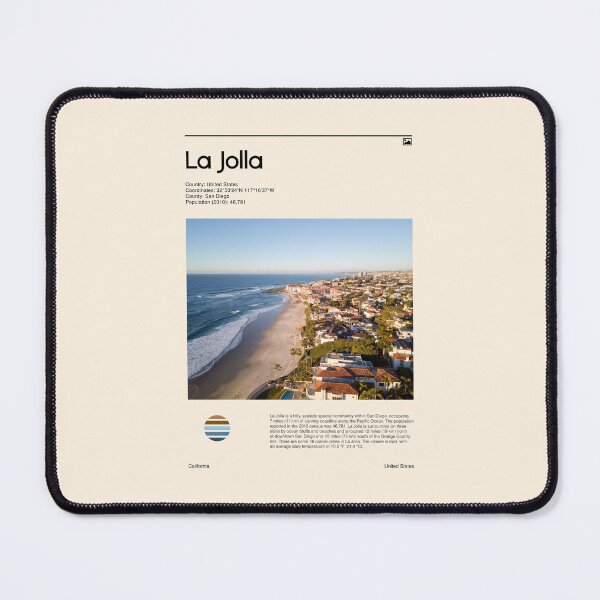 Item preview, Visit La Jolla, United States (Travel poster) designed and sold by RabbitK.