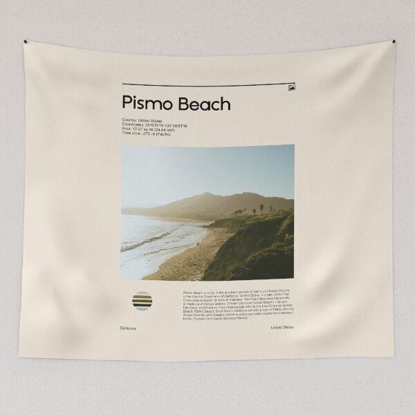 Item preview, Visit Pismo Beach, United States (Travel poster) designed and sold by RabbitK.