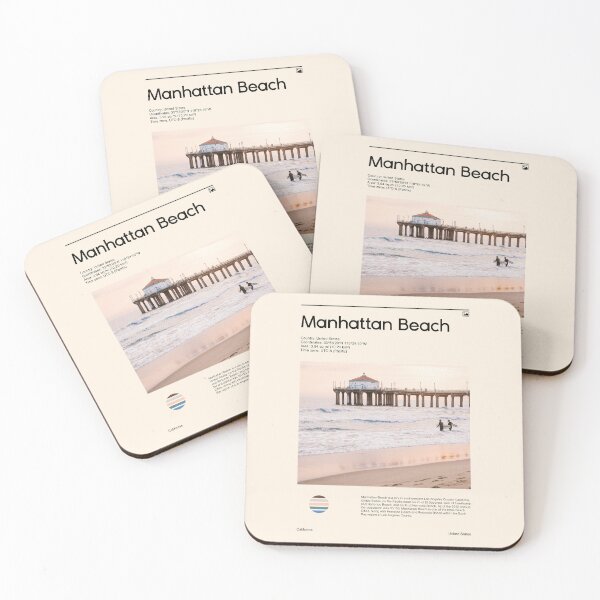 Item preview, Visit Manhattan Beach, United States (Travel poster) designed and sold by RabbitK.