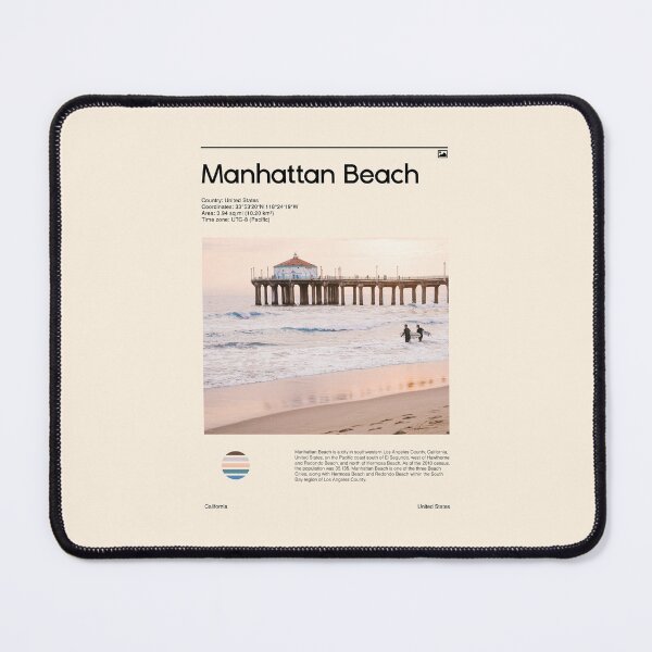 Item preview, Visit Manhattan Beach, United States (Travel poster) designed and sold by RabbitK.
