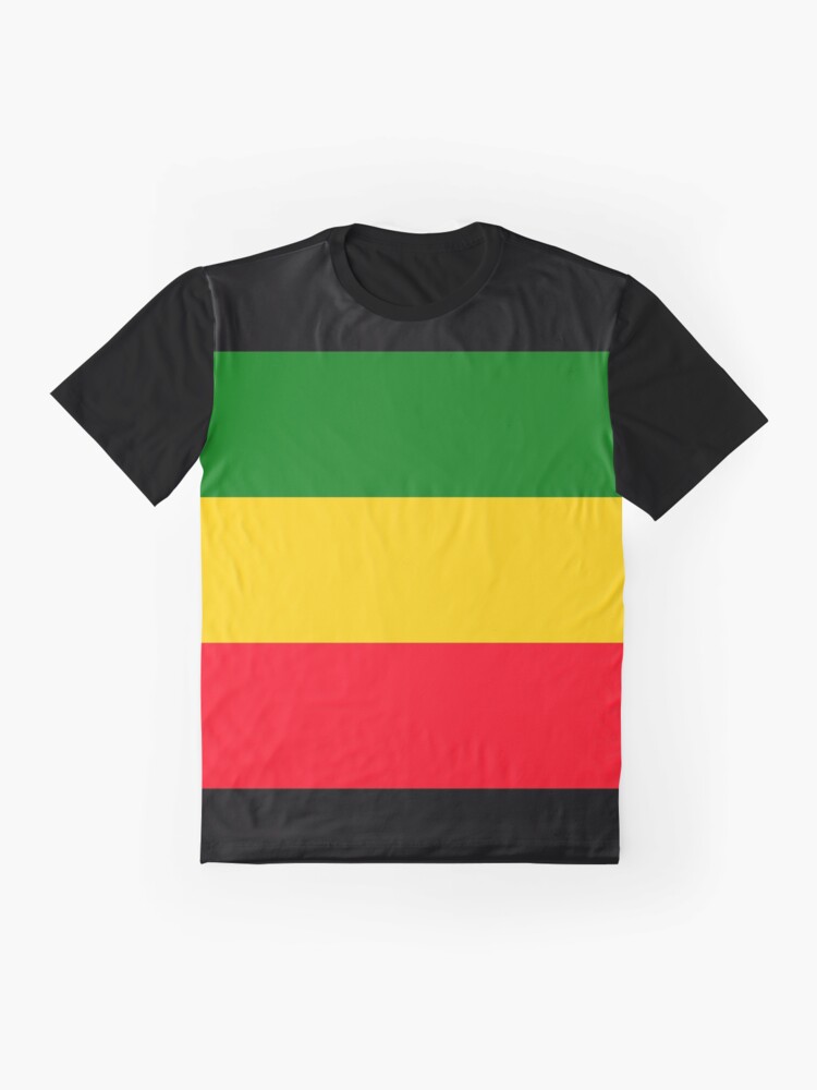 Rasta Color Red Green Gold Reggae Music Legend Guitar Shirt - TeeUni