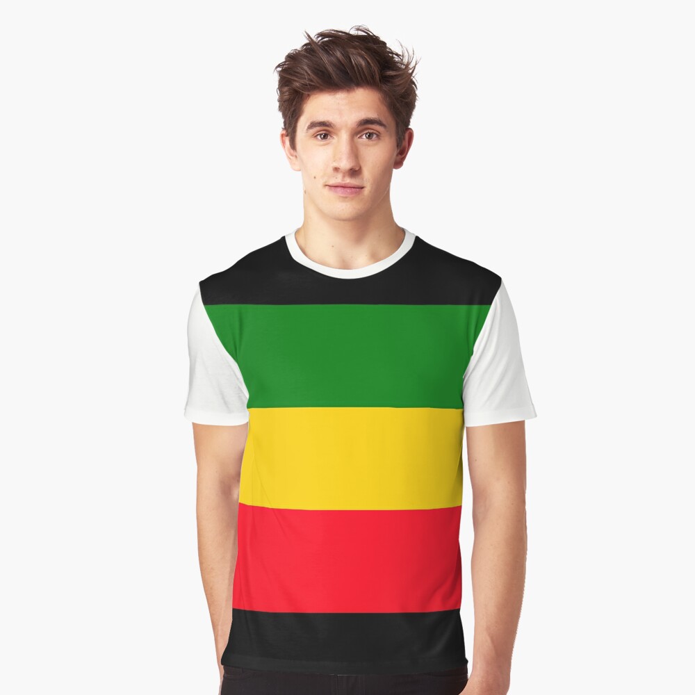 Rasta Polo Shirt with Stripe Green Yellow Red – Jah Star – Rasta