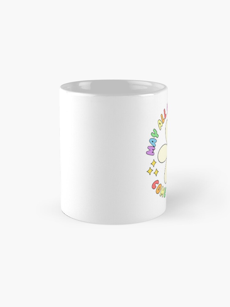 Imagen 4 de 6, Taza de café con la obra Que todo tu delulu se vuelva trululu. Linda flor, color del arco iris., diseñada y vendida por TryinMyBestClub.
