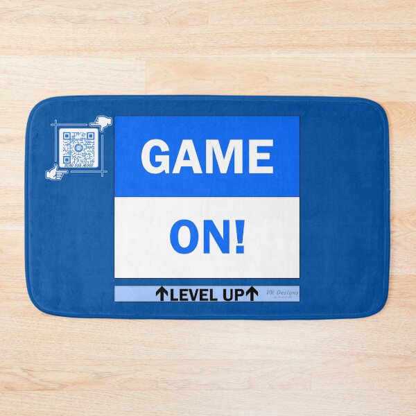 Item preview, Game On! - Level UP Gaming Logo V4 (Blue/White) designed and sold by Visual Resolutions.
