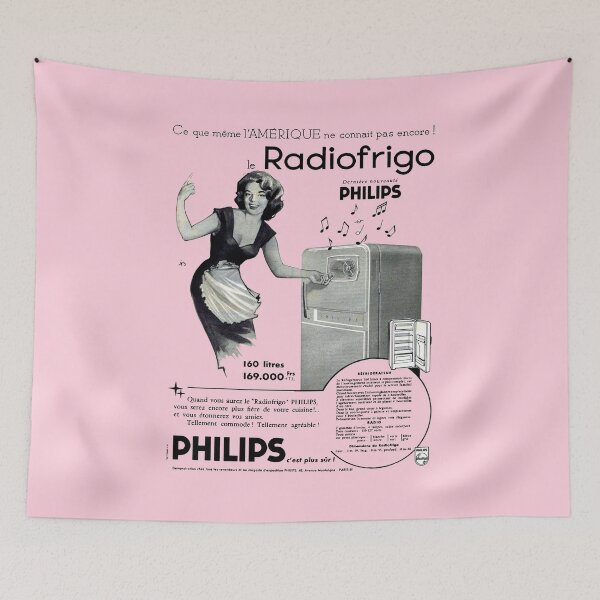 Item preview, 1957 RADIO FRIDGE - advert designed and sold by ThrowbackAds.