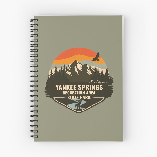 Item preview, Yankee Springs Recreation Area Michigan - MI Retro Mountain Badge designed and sold by mountainfad.