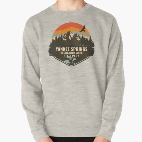 Item preview, Yankee Springs Recreation Area Michigan - MI Retro Mountain Badge designed and sold by mountainfad.