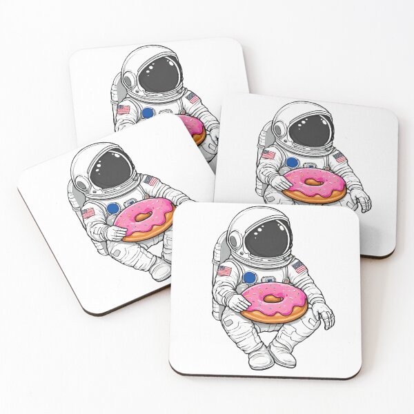 Item preview, astronaut eating doughnut designed and sold by chamaralakshan.