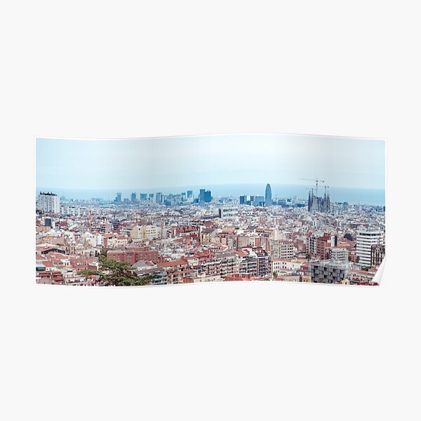 Barcelona cityline Poster