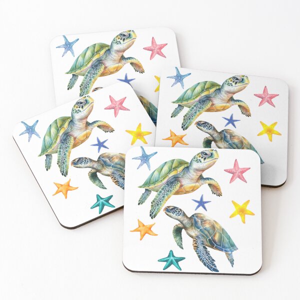 Item preview, TURTLES & STARFISH JUST HANGING OUT designed and sold by Kezmich Works.