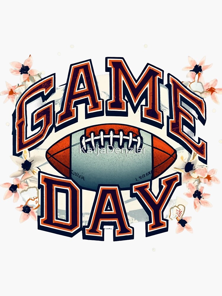 'Game Day American Football Sunday Football' Sticker