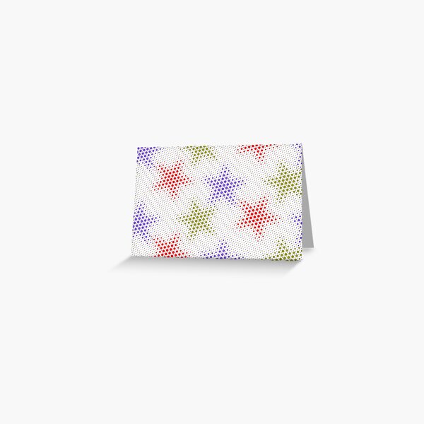 Starry Dotgrid on off-white Greeting Card