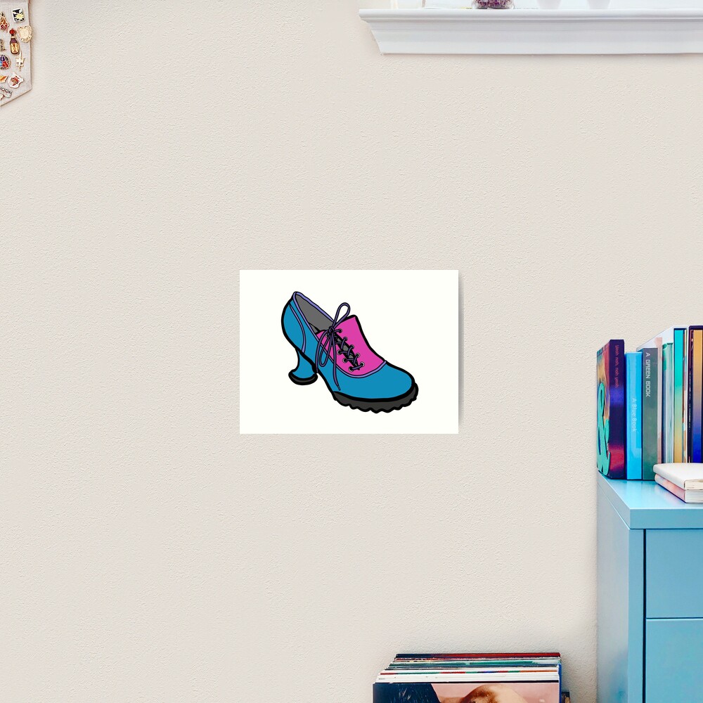 Fluevog Bees Knees Blue-Pink Art Print