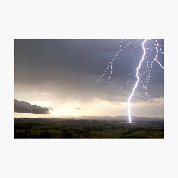 McLeans Ridges Lightning Attack 1 Photographic Print