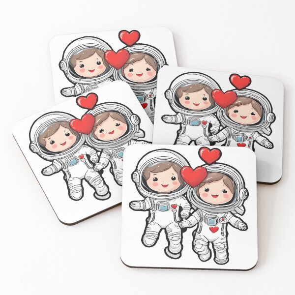 Item preview, adorable astronaut couple designed and sold by chamaralakshan.
