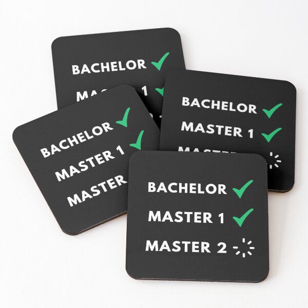Item preview, Bachelor done, master 1 done, master 2 loading, master degree designed and sold by NoetherSym.