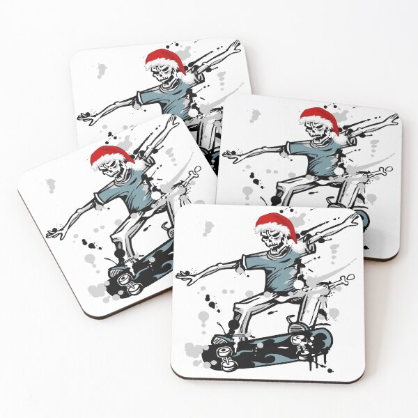 Item preview, Skating Christmas Skeleton designed and sold by Melin-aRT.