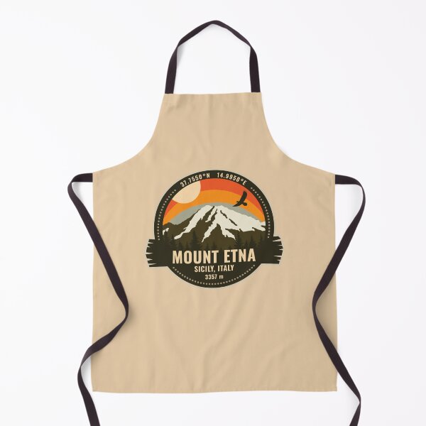 Item preview, Mount Etna, Sicily, Italy, Volcano Retro Vintage Sunset Badge designed and sold by mountainfad.