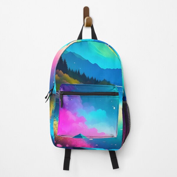Item preview, Blue and Pink Lake Landscape designed and sold by celartinspire.