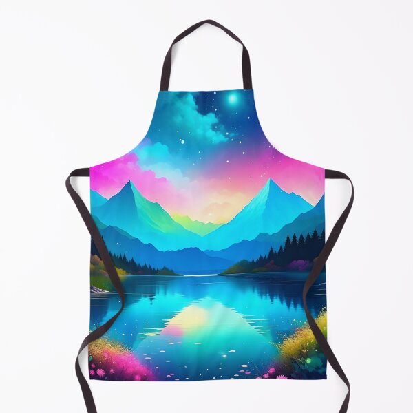 Item preview, Blue and Pink Lake Landscape designed and sold by celartinspire.