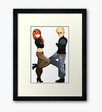 Basic Average Girl and Boy Framed Print