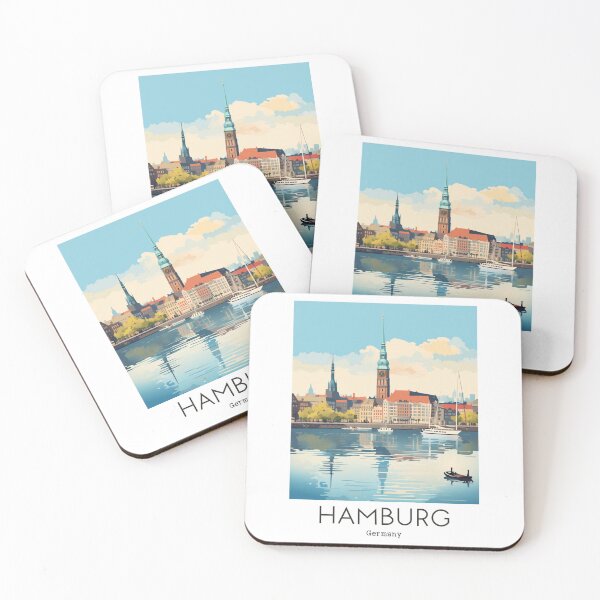 Item preview, A Vintage Travel Illustration of Hamburg - Germany  designed and sold by GoodOldVintage.